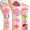 Generic Cowgirl Temporary Tattoos Birthday Party Supplies Decorations 96PCS Tattoos Stickers Super Cute Party Favors Kids Boys Girls Gifts Ideas Classroom School Prizes Themed, Pink