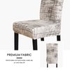 FORCHEER Pattern Stretch Chair Covers for Dining Room Set of 4,Printed Stretchable Dining Chair Slipcover Washable Removable for Kitchen,Hotel,Restaurant,Ceremony Universal Size(4PCS,Linen Stripe)