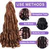 ELAOGI 18Inch French Curly Braiding Hair 8Packs French Curls Bouncy Braiding Hair Synthetic Hair Extensions Pre Streched Wavy Braiding Hair (18 Inch (Pack of 8), 30#)
