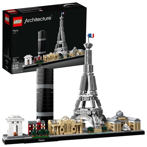 LEGO Architecture Paris Model Building Set - Detailed Display Building Blocks for Kids, Boys and Girls, Ages 12+ - Gift for Valentines Day for Travelers - 21044