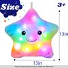Cuteoy 13" Musical Rainbow Star Plush Pillow Glowing Twinkle Night Light Stuffed Animal LED Toys Adjustable Volume Birthday for Girls Boys
