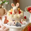 Toymany 12PCS Bunny Figures Toys for Kids, Easter Rabbit Figures Farm Animal Toy for Cake Toppers Party Favors for Toddlers