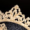 YADIRF Alloy King Queen Royal Full Round Crown Wedding Tiara Headbands Princess Crowns For Pageant Party Hair Accessories (Gold)