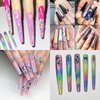 AddFavor 600pcs 3XL Clear Nail Tips Coffin Full Cover Ballerina Shape Extra Long Acrylic Fake Nails Professional False Nail Tip for Salons & Home DIY, 12 Sizes