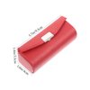 Beavorty Lipstick Case Purse Holder Leather Holder Lipstick Box with Mirror Makeup Travel Cases Cosmetic Storage Organizer for Women Lipsticks Lip Gloss Lip Balm Red Lip Balm Holder