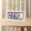 1 Pcs Dollar Bill Frame Dollar Bill Currency Display Holder Acrylic Dollar Bill Holder for Collectors Currency Holder for Collectors Ticket Protector Acrylic Display Holder 3.5x7.3 Inch