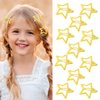Metal Star Snap Hair Clips - Cute Yellow Small Y2K Star Barrettes, Hollow Non-slip Hairpins for Kids, Lovely Headpieces for Everyday Fashion and Party, 10PCS