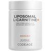 Codeage Liposomal L-Carnitine+ Supplement - 500 mg L-Carnitine L-Tartrate per Serving - Free-Form Amino Acid - Carnitine - Liposomal Delivery - Vegan, Non-GMO, Gluten-Free - 90 Capsules
