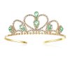 Lovelyshop Green Gems Rhinestone Gold Tiara for Little Kid Big Kid Prom Birthday Prinecess Crown