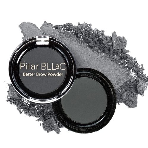 Pilar BLLaC Gray Better Brow Powder, Soft and Natural Eyebrow Powder For Women, Helps Enhance & Define Brows For Naturally Looking Color All Day, Brow Makeup Powder, Easy To Apply & Easy Removal