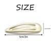 Dofash 20Pcs Ellipse Shaped(Looks Like 3D Effect) Epoxy Snap Hair Clips Hair Grips Metal Hair Clips 5Cm/2in Hair Accessories For Girls (Blonde)