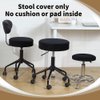 SINOSSO Bar Stool Cover, Super Soft Velvet Dia.11-13" Round Stretchy Washable Dustproof Slipcover for Upholstered Furniture (S, Black,1 Count)