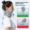 Velpeau Neck Brace for Neck Pain and Strong Support, Soft Cervical Collar for Sleeping Upright, Snoozing - Stabilizes & Relieves Pressure in Spine for Women & Men (Grey, M: 13.5-16.5" / 3.5" Depth)