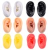 CHUANCI Soft Silicone Ear Model for Hearing aid 1:1 Human Ear Ear Model Simulation Display Props Teaching Tools Jewelry Display Earrings (On Pair White Color)