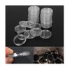 Xiaolanwelc@ 100Pcs/Set 32mm Clear Coin Capsules Case Coins Holders Specie Container Storage Boxes Organizer Collectibles (32 mm)