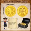 Hanaive 500 Pcs Gold Coins Plastic Pirate Coins Replica Spanish Doubloons Kids Fake Play Coins for Party Decorations Pirate Treasure Chest Board Games Tokens Toys Cosplay(Gold, Round)