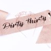 AOPRIE Dirty 30 Birthday Headband & Sash for Women Rose Gold Birthday Tiara Crown Rhinestone Happy Birthday Hair Accessories Gift Sets