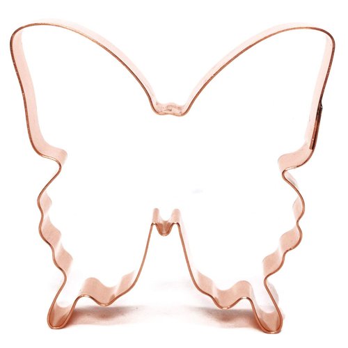 Swallowtail Butterfly Cookie Cutter 3.25 X 3.5 inches, Handcrafted Copper by The Fussy Pup