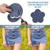 Healifty 13Pcs Denim Patches Sewing Repair Patches Jeans Patch Iron on Applique for Clothing Jeans and DIY Repair (Random Colors)