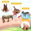 16 Piece Farm Animals Figures,Realistic Plastic Farm Animal Figurines Playset,Mini Farm Barn Animals Toys,Learning Educational Toys for Kids Toddlers,Cake Toppers Birthday Animal Themed Party Favors
