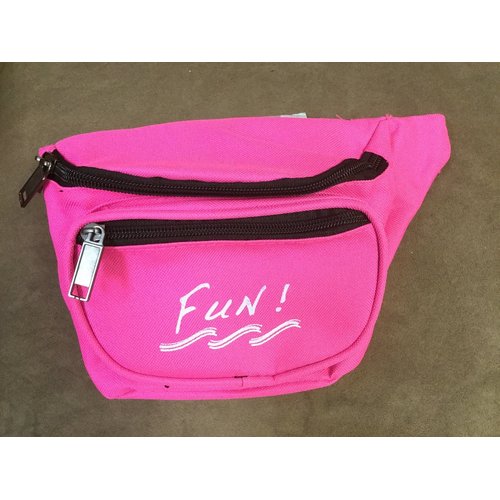 Yens Fanny Pack for Men Women - Waist Bag Pack - Lightweight Belt Bag for Travel Sports Hiking (FN-Fun 3-Zip, Neon Pink)