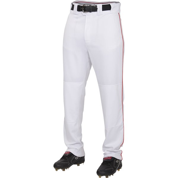 Rawlings Boys Straight Baseball-pants, White/Red, Medium US