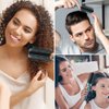 Shop LC Blue Self Cleaning Hair Brush Comb - Detangler Brush Round Brush for Blow Out - Easy Clean Roller Hair Brushes for Women Men Birthday Gifts