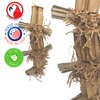 Bonka Bird Toys 3858 Duo Natural Boxy Eddy Foraging Shred Small Medium Bird Toy Cardboard Waffle Crinkly Paper Conures Parakeets African Greys and Other Similar Birds