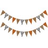 VILIFEVER 2 Pieces Animal Print Pennant Banner Jungle Theme Party Supplies Safari Birthday Party Decorations, Jungle Safari Birthday Banner for Animal Zoo Party Decor