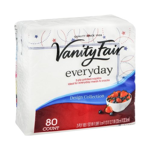 Vanity Fair Dinner Napkins 80 ct