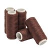 Okuna Outpost 24-Pack 5.5-Gram Rolls of Soft Dark Brown Nylon Thread for Hair Weaving, Securing and Repairing Sew-In Extensions, Wigs, Wefts, Hairpieces, and Toupees, Sewing and Embroidery