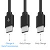 Duttek USB A to USB C Splitter Cable 5 Ft/1.5M, USB C Splitter Charging Cable, 3 in 1 USB2.0 Male to 3 USB C Male Multi USB C Cable Compatible with USB Type-C Phones, Tablets (Black)