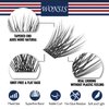 WONSIS Lash Clusters, DIY Eyelash Extension, 120 Clusters Individual lashes, Volume Soft Reusable Artificial Natural Look for Cluster Lash, C Curl False Eyelashes (12mm)