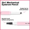 AMY'S DIARY 3pcs Eyebrow Pencil Retractable Definer, Dark Brown, Dual-Sided Brow Brush, Fine Tip, Shapes, Defines, Fills Brow Makeup Flapiz Para Cejasills (dark brown)
