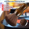 XQ XIAO QIAO Vinyl Records Cleaner Brush - Audio Record Cleaner Brush - Anti Static Dust Cleaning Record Brush - Wooden Soft Brush - Record Player Accessories