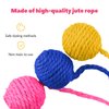 Leefasy Hanging Interactive Cat Toy Sisal Rope Ball, Eco Friendly Self Play Bite and Wear Resistant Pets Interactive Toy Cat Rope Ball for Indoors Cats for Hanging Cat Scratching Tree - Random Color