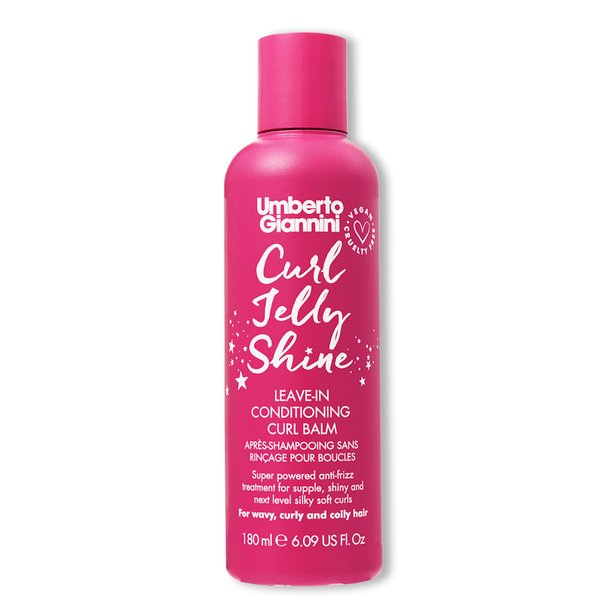 Umberto Giannini Curl Jelly Shine Moisturising Leave-In Conditioner for Curls Waves and Coils - Vegan Curl Heat Protectant and Curl Primer