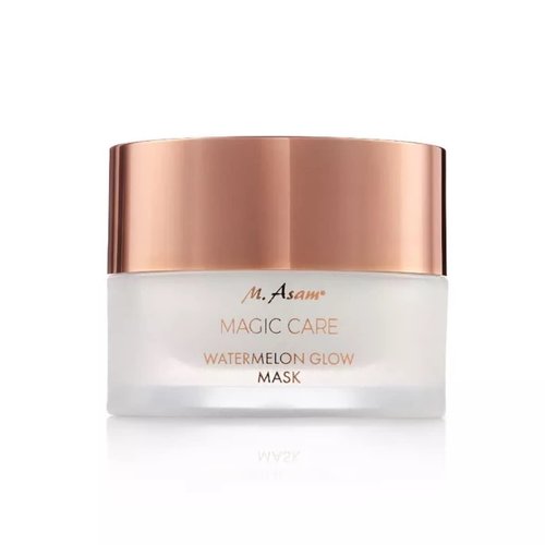 M. Asam MAGIC CARE Watermelon Glow Mask - circulation boosting face mask with shimmering gel texture, makes skin glow with magic glow formula, facial care with hyaluronic acid, 1.01 Fl Oz