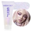 MEICOLY Fine Body Glitter,Face Glitter for Halloween,Color Changing Glitter Gel for Body,Face,Hair,Lip,Eye,Long Lasting Holographic Sequins Glitter Face Paint Glitter Makeup,Sparkling Pink,50ml