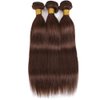 26 28 30 Inch Raivide Bundles Color #4 Bundles Brown Straight Human Hair Bundles 8A Grade Unprocessed Brazilian Virgin Hair Color #4 Straight Bundles Human Hair Dark Brown Bundles
