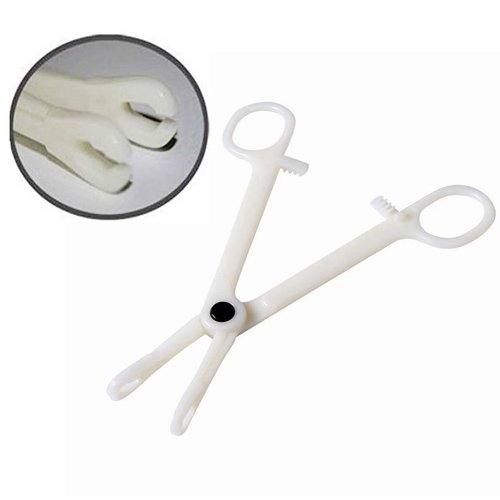 KingWei Piercing Clamps Set,20pcs Disposable Plastic Clamps Kits Including 10pcs Slotted Piercing Round Forceps and 10pcs Slotted Piercing Triangle Forceps Ear Nose Piercing Tools Tattoo Supplies