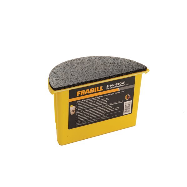 Frabill Sit-N-Stow | Padded Storage Bucket Lid for Comfortable Seating and Additional Storage , Yellow