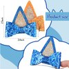 Dog Birthday Party Supplies，Blue Party Decorations Ears Hair Bow Clips for Kid, Boys and Girls Halloween Costume Accessories Animal Cosplay (4 PCS)