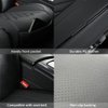 GIANT PANDA Premium PU Leather Front Car Seat Cover Protector Anti-Slip Bottom Seat Cover Fits 95% of Vehicles, Wrapping Around The Bottom (1 Pack - Black)