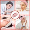 Chuangdi 3 Pieces Spa Headband for Women Facial Makeup Headband Soft Terry Cloth Hairband for Washing Face Mask Spa Shower Gifts(Pink, Milky-White, Dark Grey)