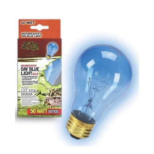 Zilla Day Blue Light Incandescent Bulb for Reptiles [Set of 2] Watt: 50 Watts