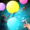 MIAOKE Pool Toys 16 Inch 5 Pack- 16 Lighting and 4 Modes LED Beach Ball with Remote Control,Suitable for Pool Games Night Summer Pool Party,Outdoor Teen Adult Family Games