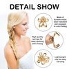 12PCS Gold Metal Flower Claw Hair Clips Set for Women & Girls: Mini Hair Claws & Accessories