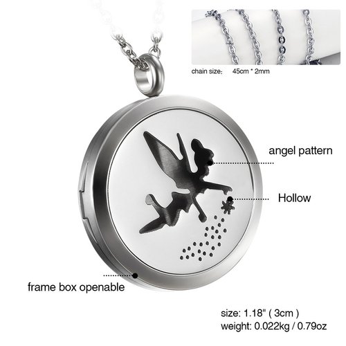 Mens Womens Hollow Yin Yang Charm Essential Aromatherapy Oil Diffuser Locket Charm Pendant with 6 Color Pads