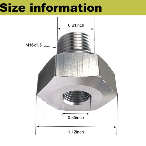 M16 1.5 Adapter to 1/8 NPT Oil Pressure Sensor Adapter Oil Pressure Sensor Adapter Fitting for LS Engine Swap LS1 LSX LS3 and for All GM LS Series Engines
